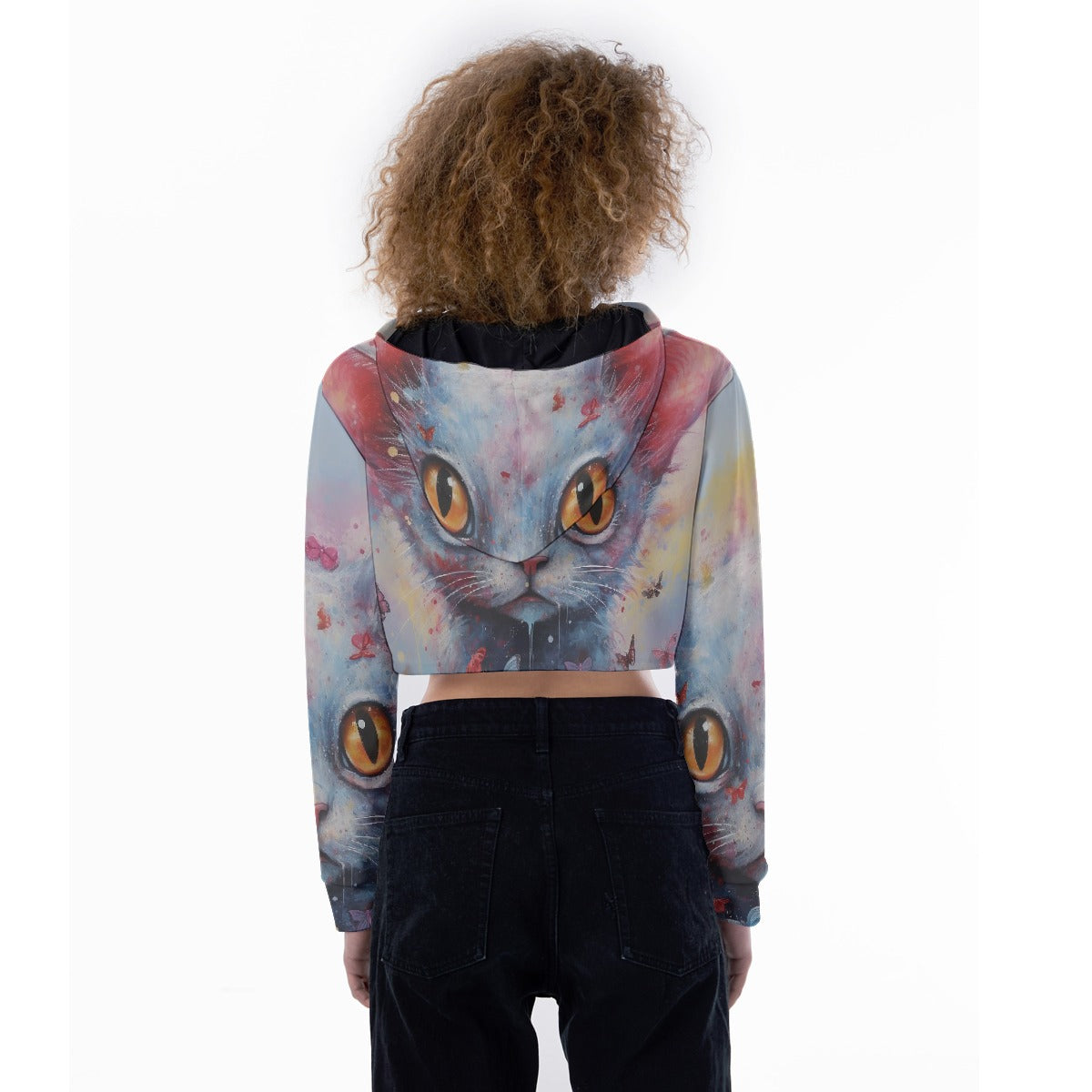 All-Over Print Women's Crop Top Hoodie