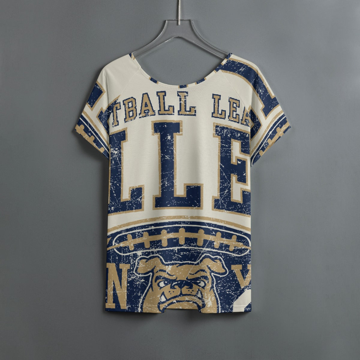 All-Over Print Women's Round Neck T-shirt With Raglan Sleeve