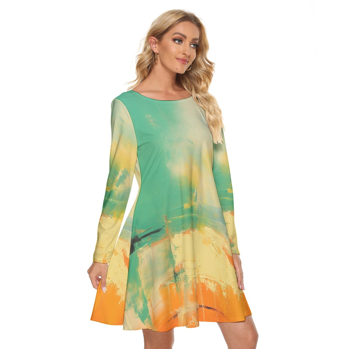 All-Over Print Women's Crew Neck Dress