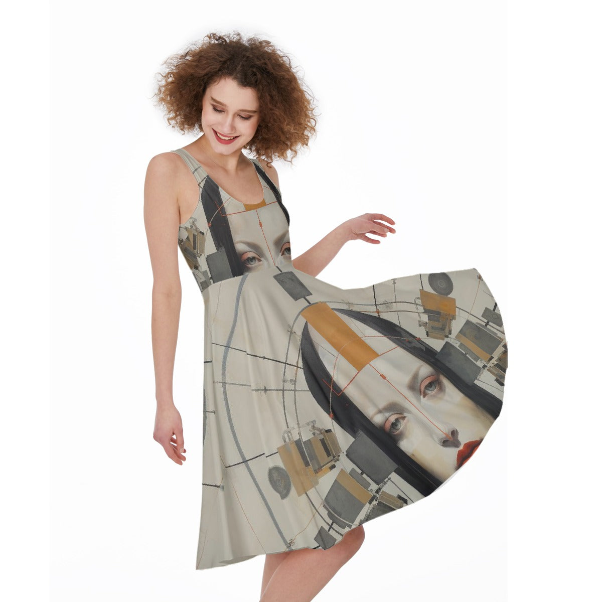 All-Over Print Women's Sleeveless Dress