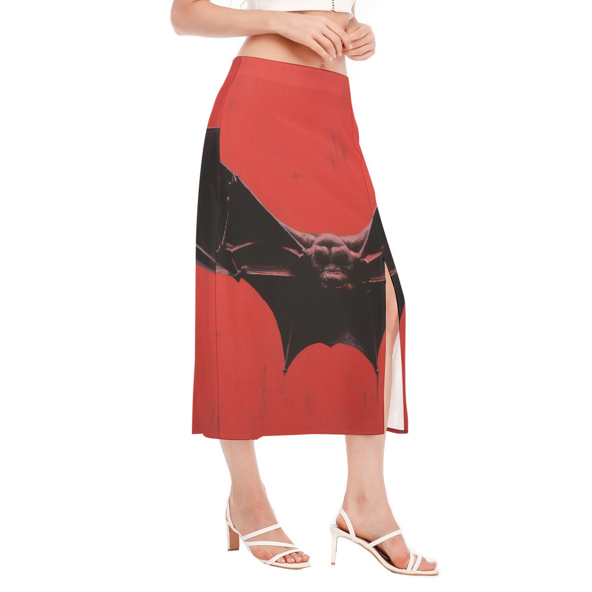 All-Over Print Women's High Slit Long Skirt