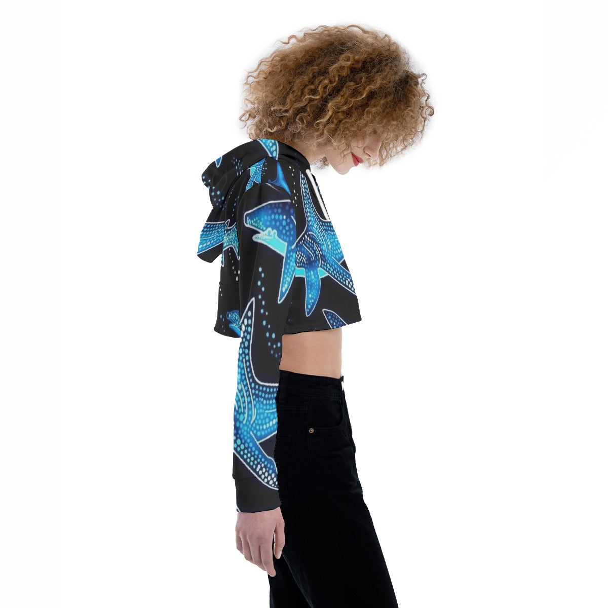 All-Over Print Women's Crop Top Hoodie