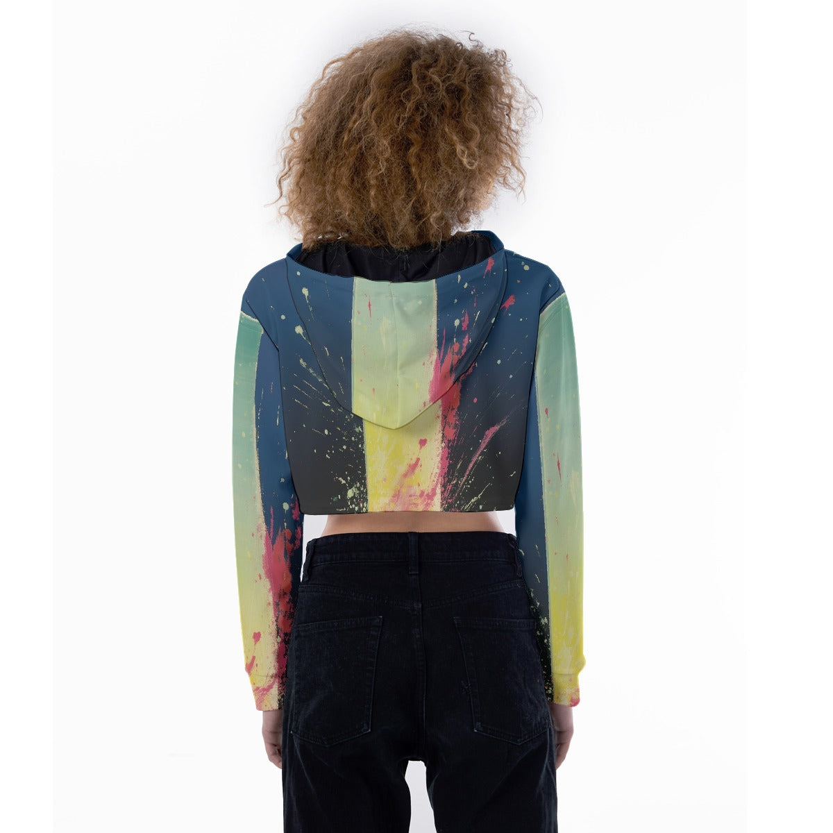 All-Over Print Women's Crop Top Hoodie