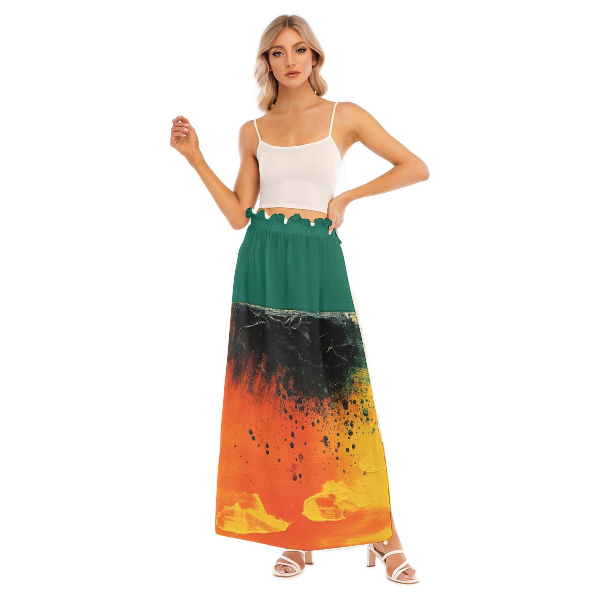 All-Over Print Women's Side Split Skirt