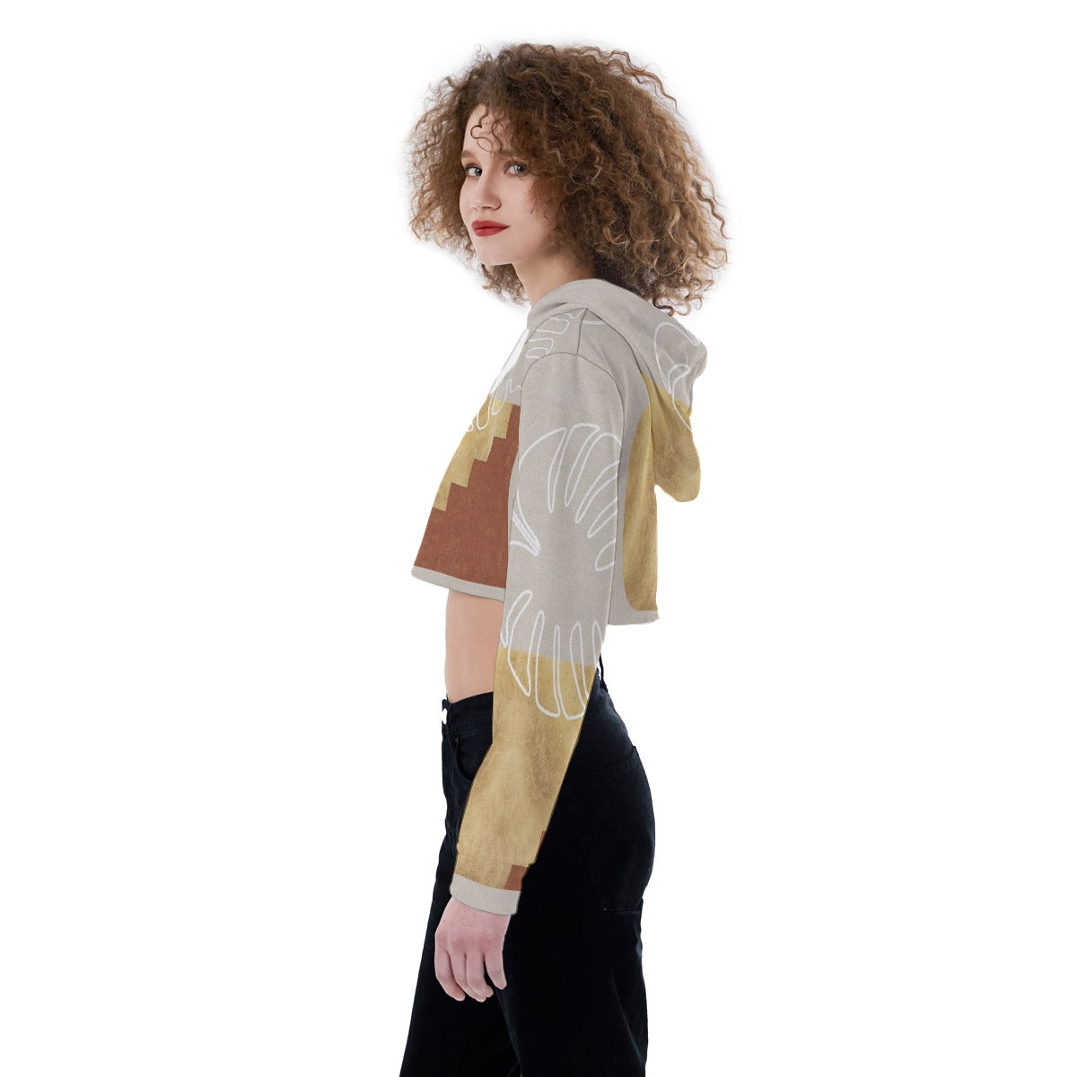 All-Over Print Women's Crop Top Hoodie