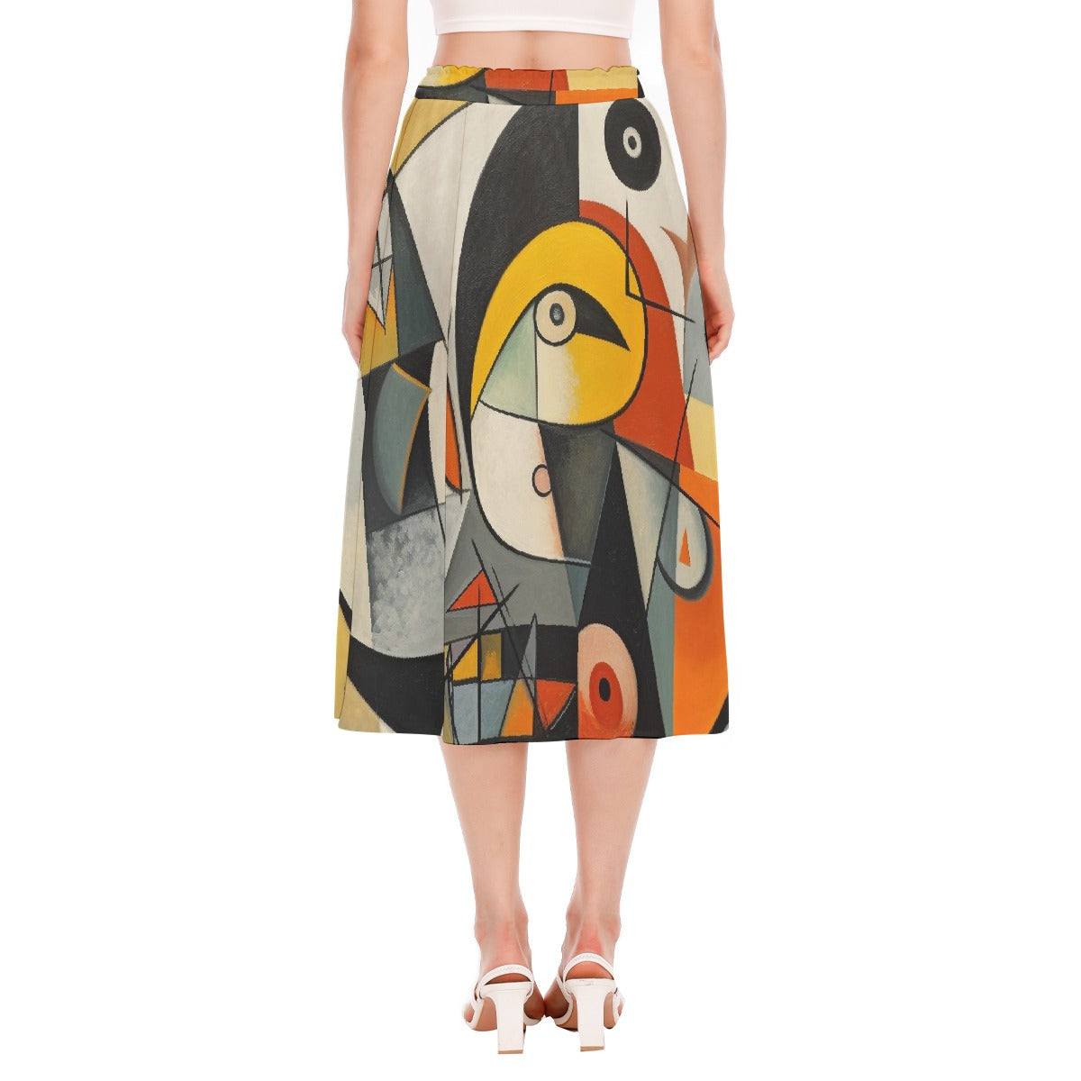 All-Over Print Women's Long Section Chiffon Skirt