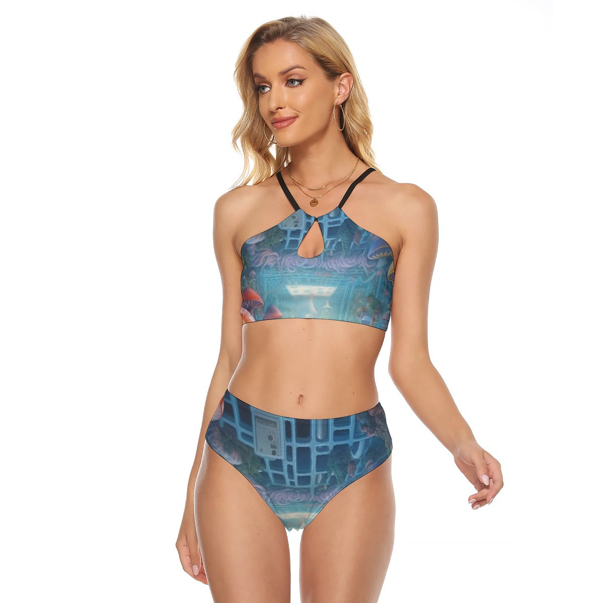All-Over Print Women's Cami Keyhole One-piece Swimsuit