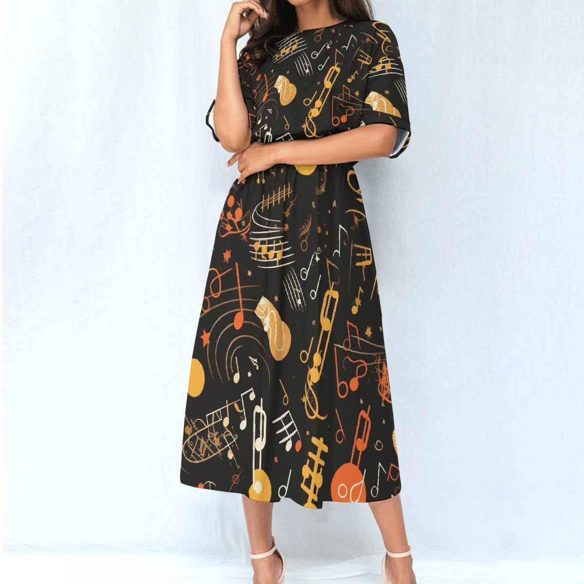 All-Over Print Women's Elastic Waist Dress
