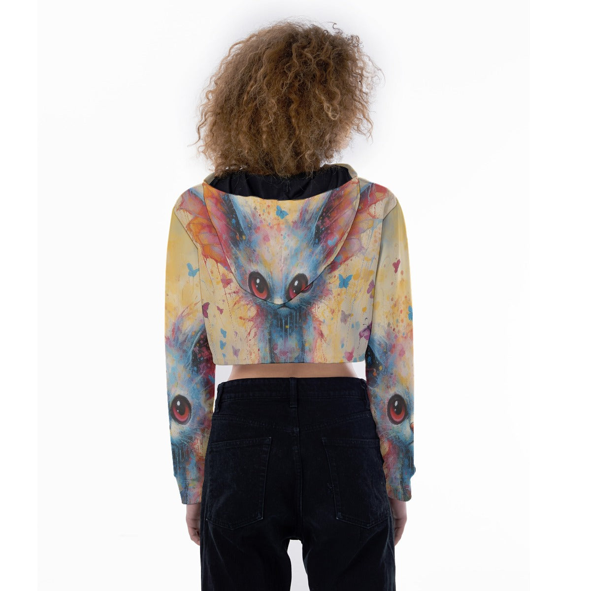 All-Over Print Women's Crop Top Hoodie