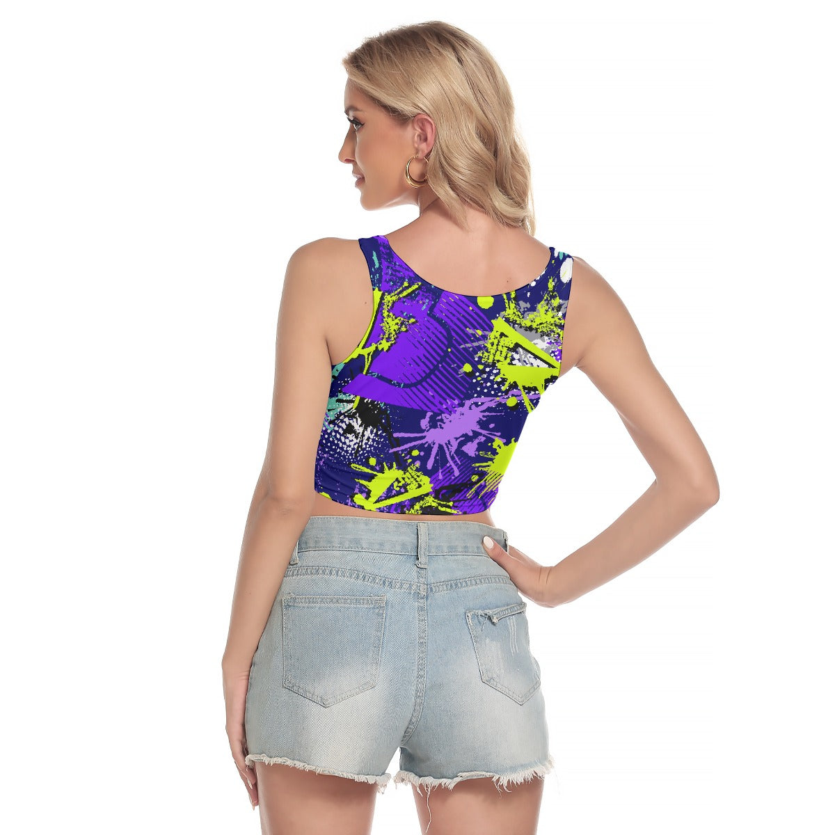 All-Over Print Women's Sport Crop Tank Top