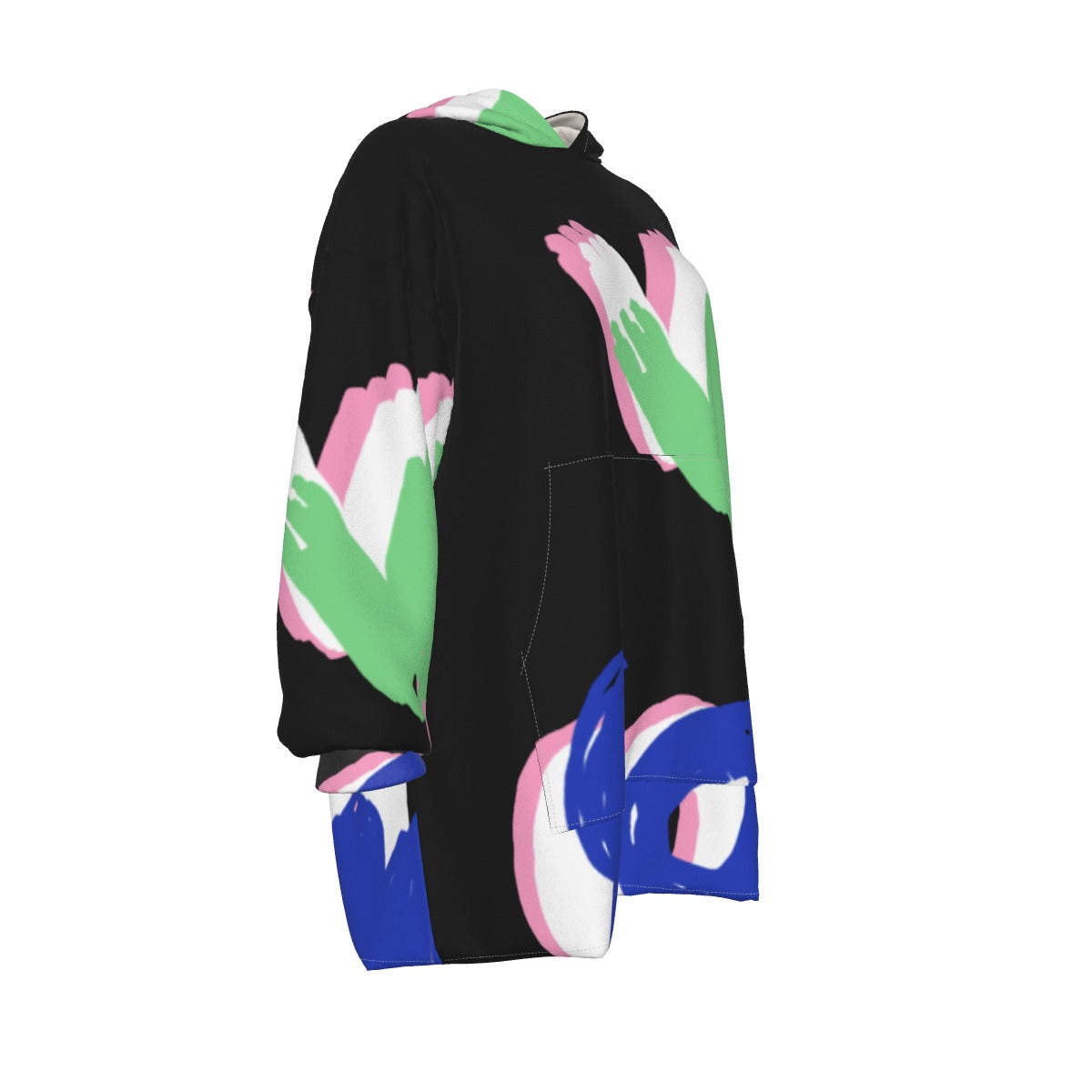 All-Over Print Women's Sherpa Fleece Hoodie Blanket