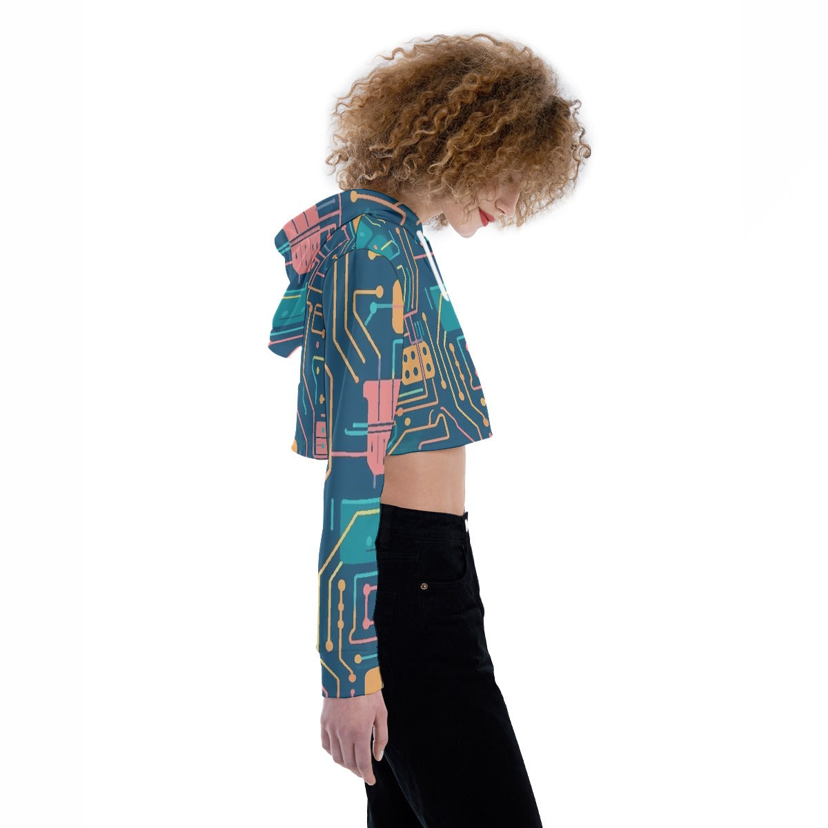 All-Over Print Women's Crop Top Hoodie