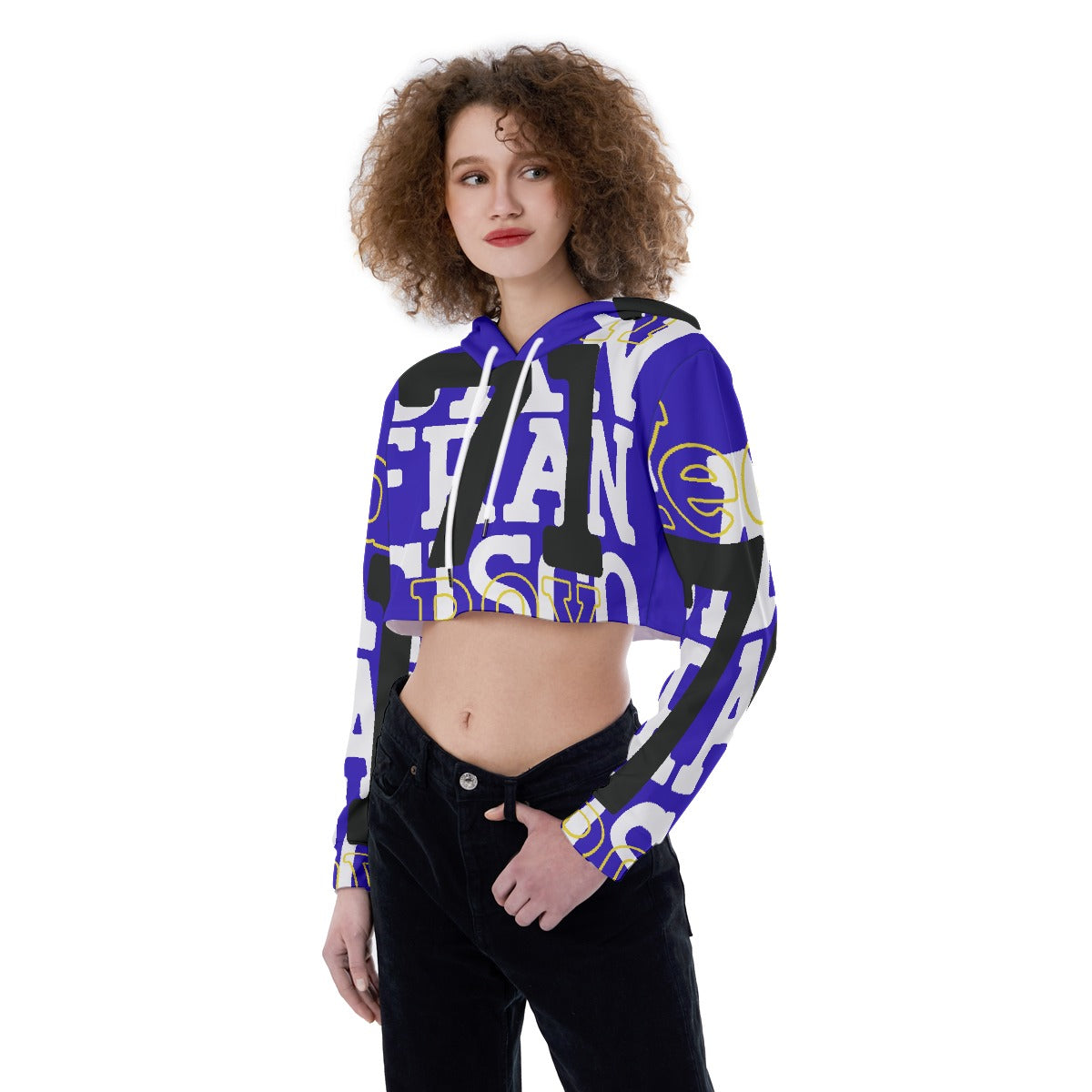 All-Over Print Women's Crop Top Hoodie
