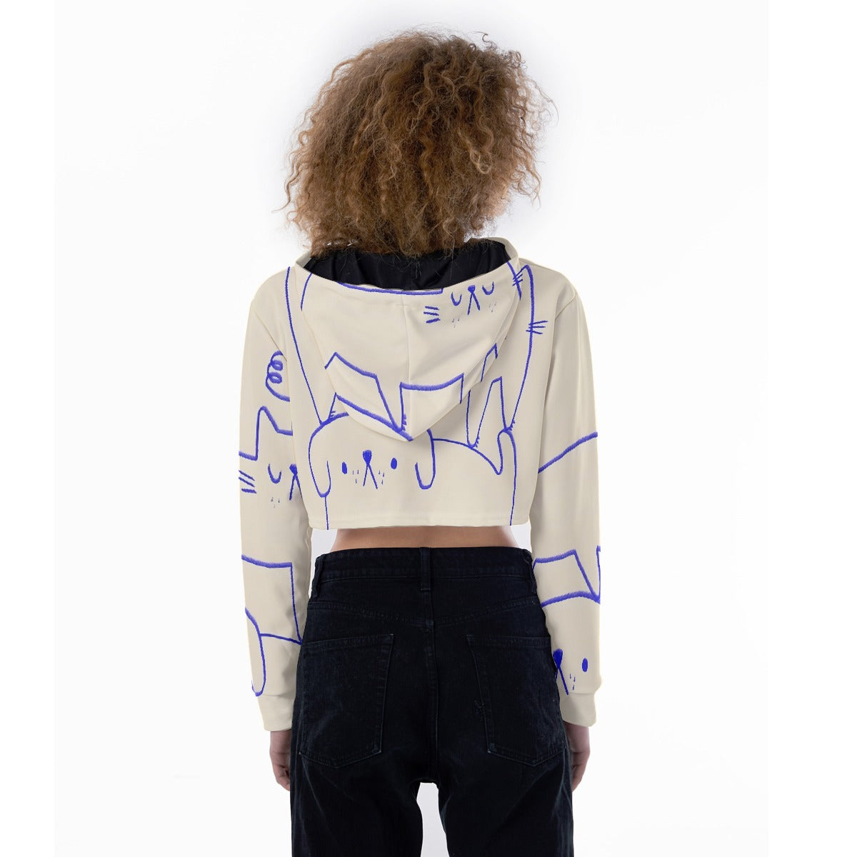 All-Over Print Women's Crop Top Hoodie