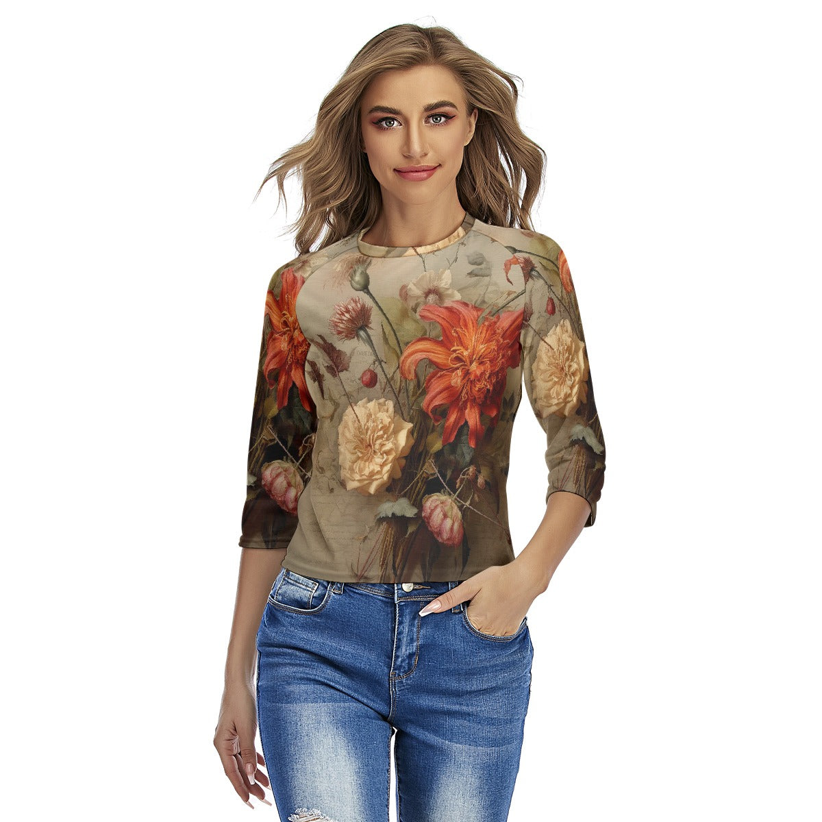 All-Over Print Women's Raglan Sleeves T-shirts