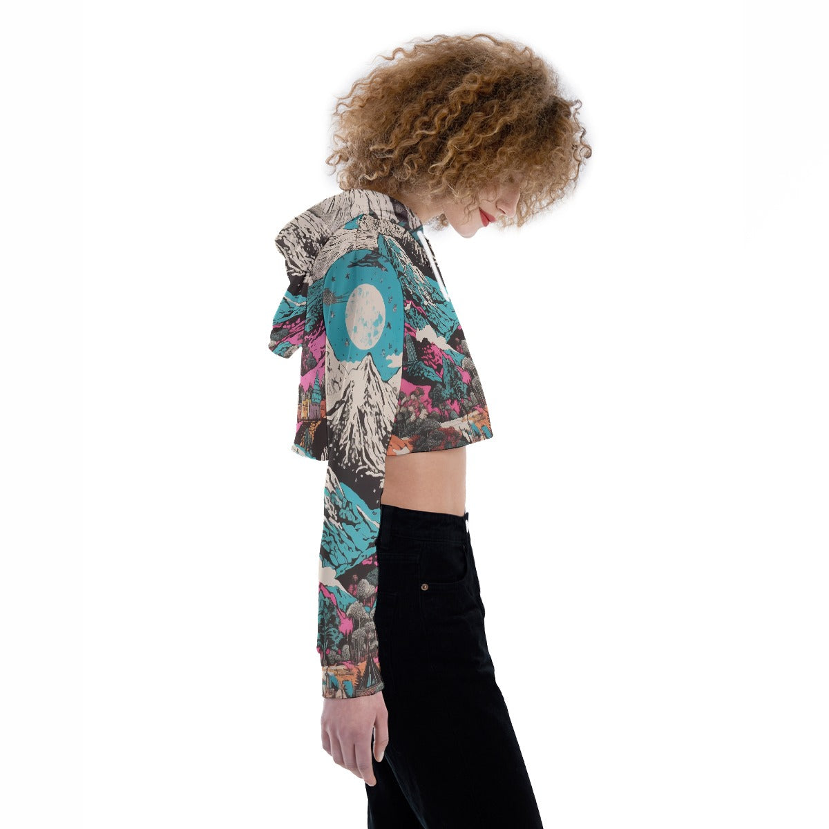 All-Over Print Women's Crop Top Hoodie