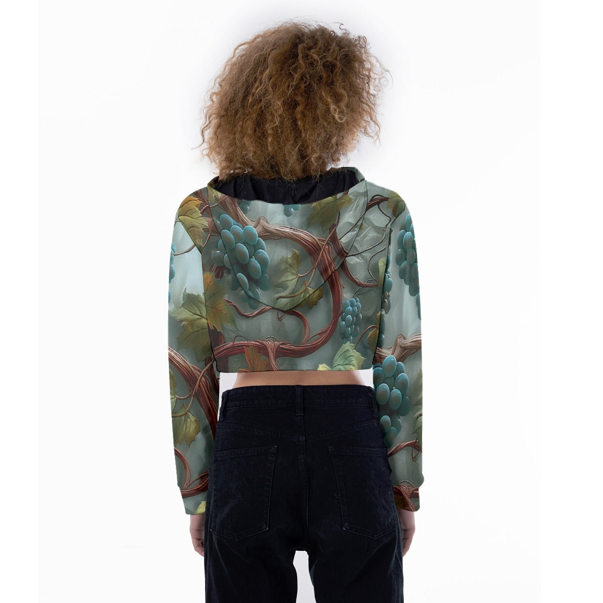 All-Over Print Women's Crop Top Hoodie