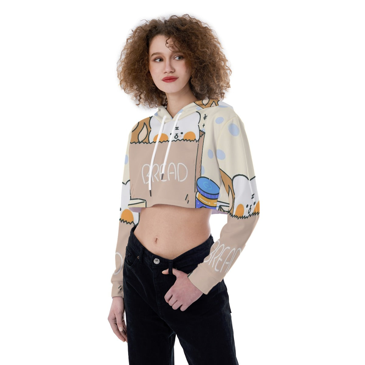 All-Over Print Women's Crop Top Hoodie