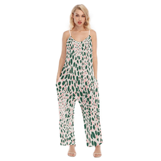 All-Over Print Women's Loose Cami Jumpsuit