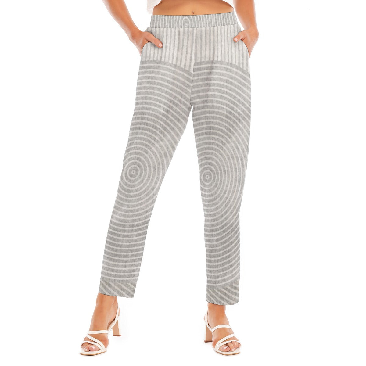 All-Over Print Women's Loose Straight-leg Pants