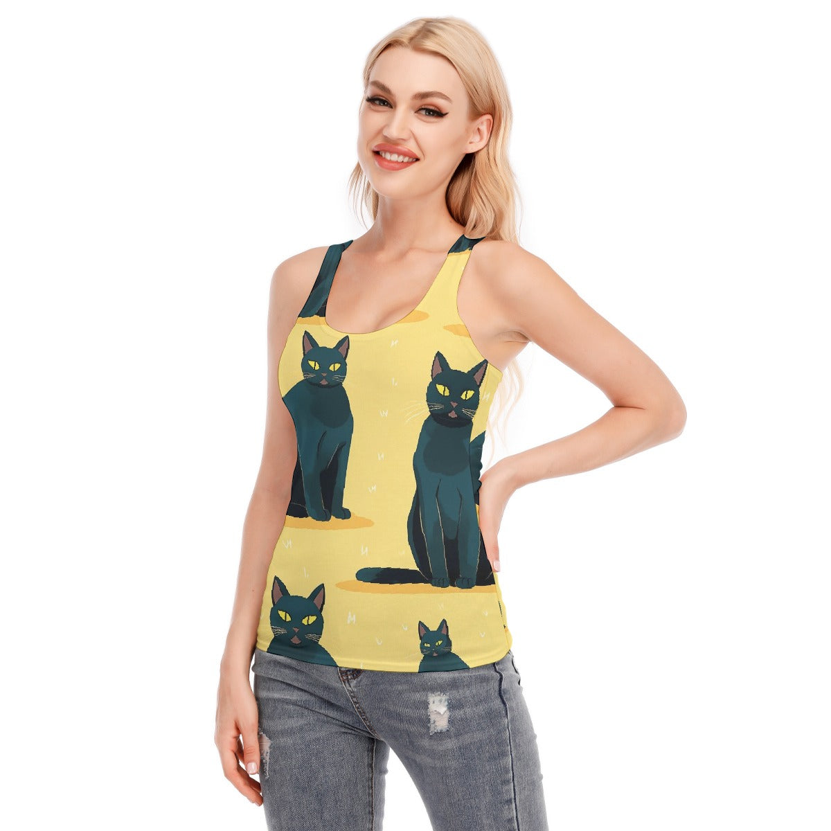 All-Over Print Women's Racer Vest | 190GSM Cotton