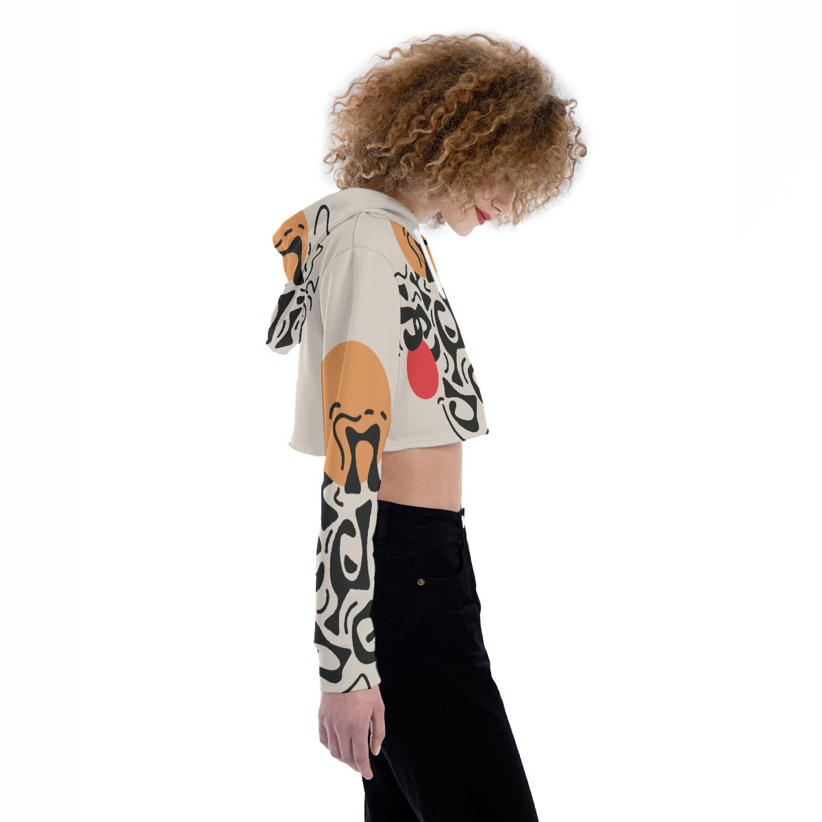 All-Over Print Women's Crop Top Hoodie
