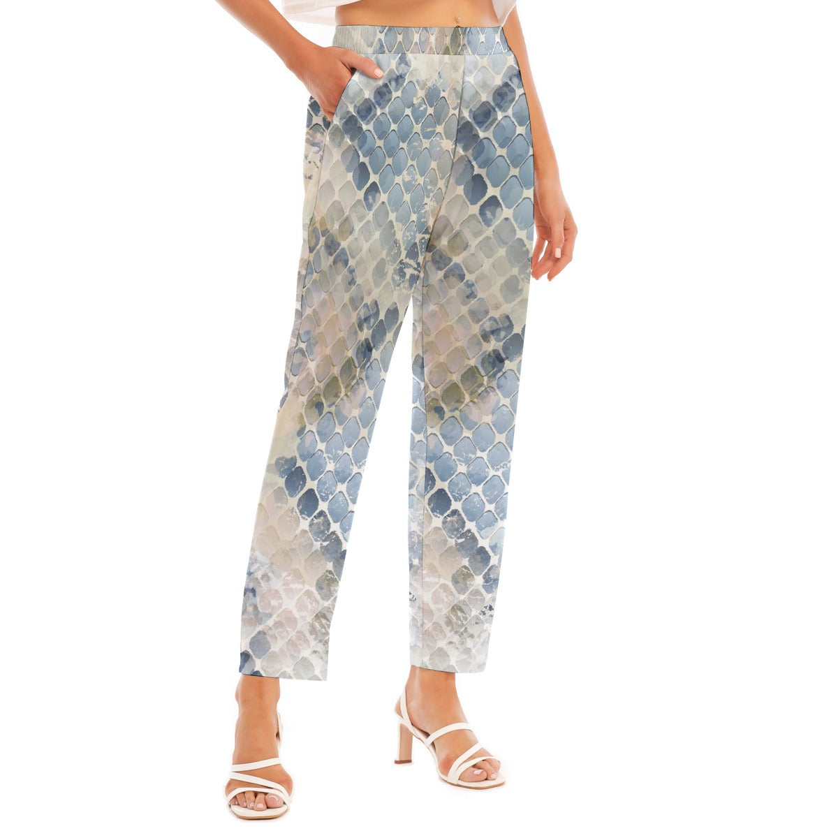 All-Over Print Women's Loose Straight-leg Pants
