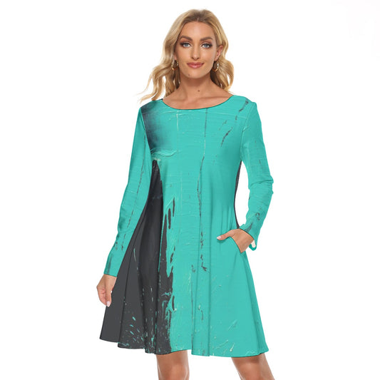 All-Over Print Women's Crew Neck Dress