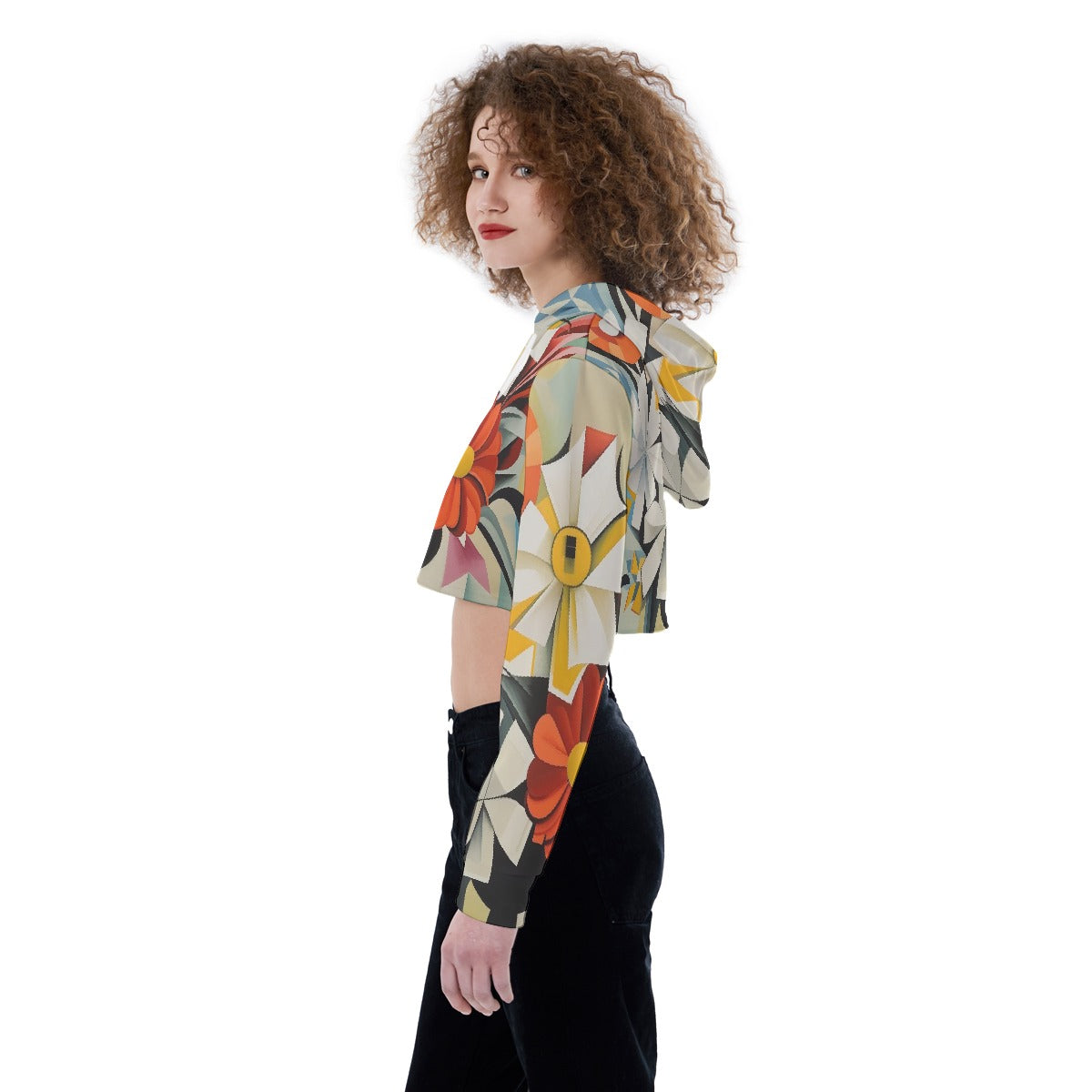 All-Over Print Women's Crop Top Hoodie