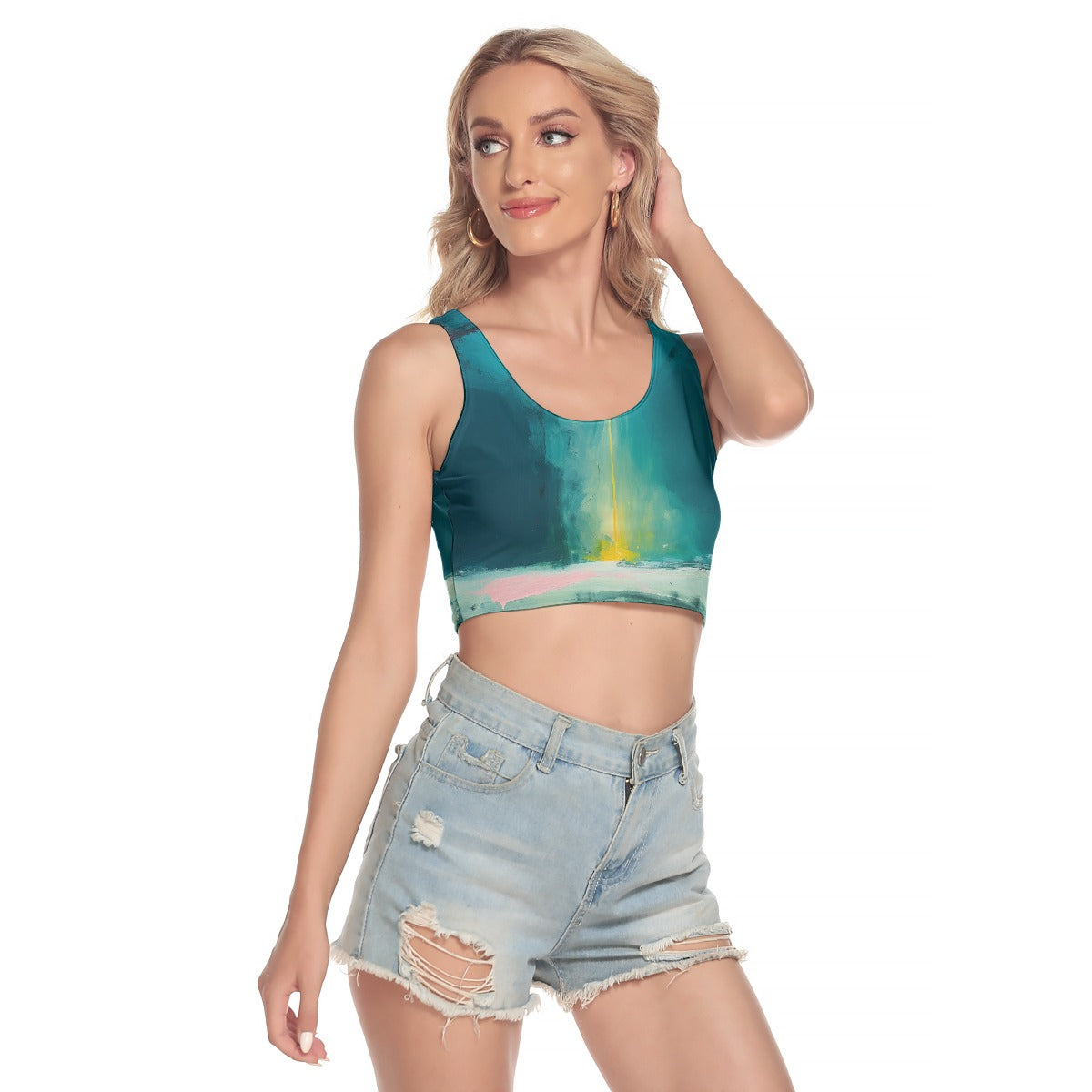 All-Over Print Women's Sport Crop Tank Top