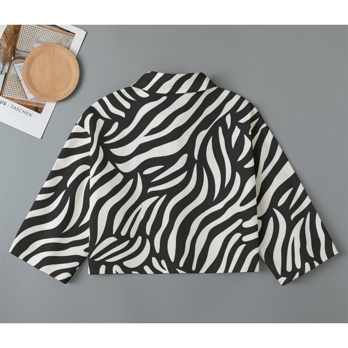 All-Over Print Women's Cropped Jacket | 245GSM Cotton