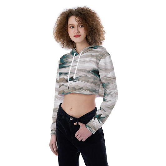 All-Over Print Women's Crop Top Hoodie