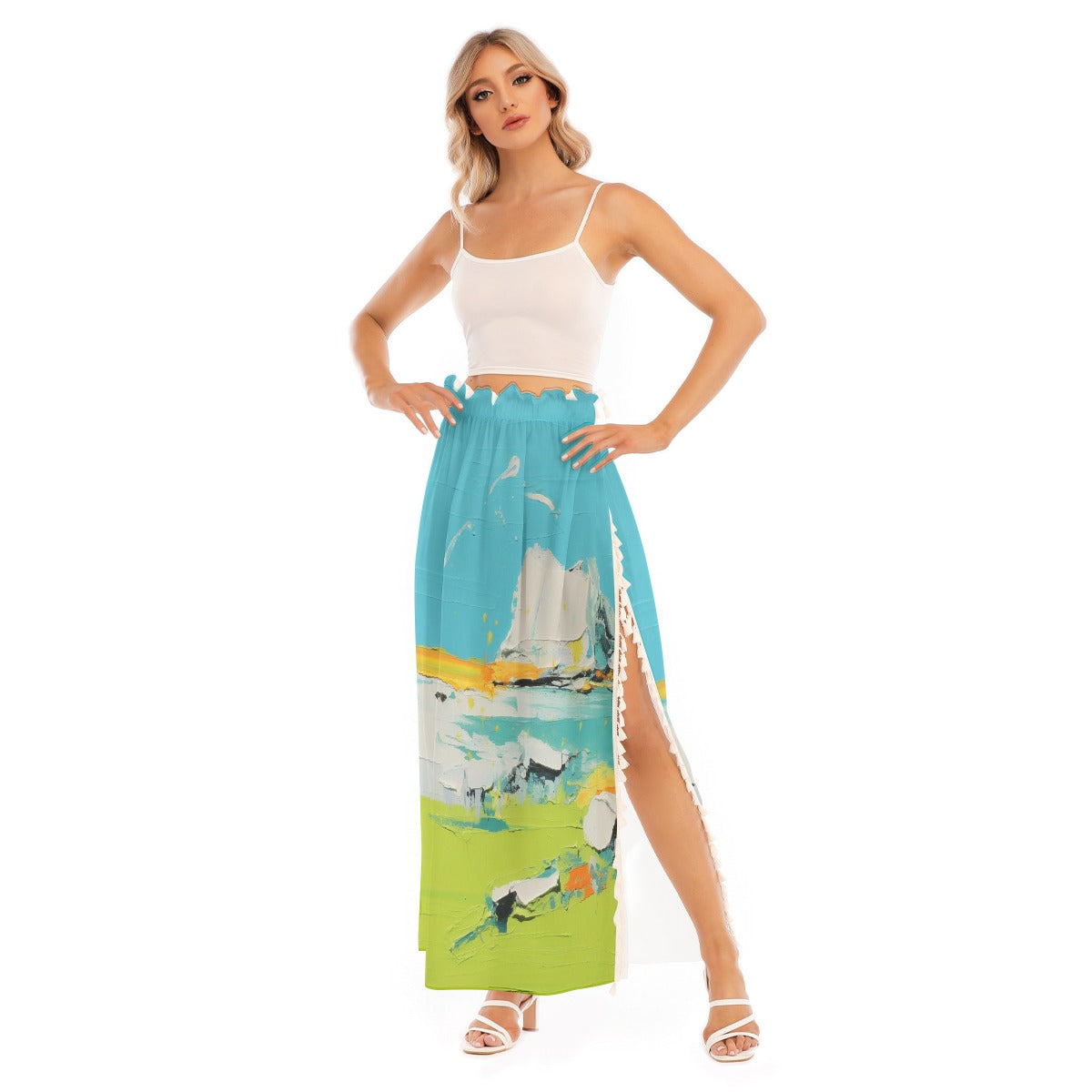 All-Over Print Women's Side Split Skirt