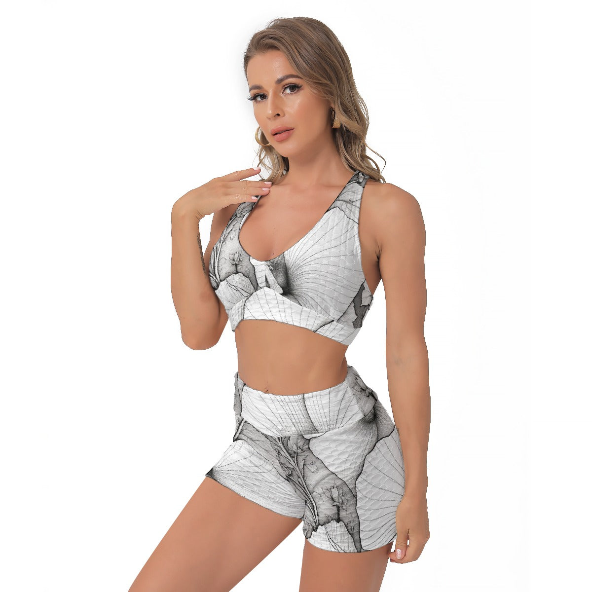 All-Over Print Women's Sports Bra Suit