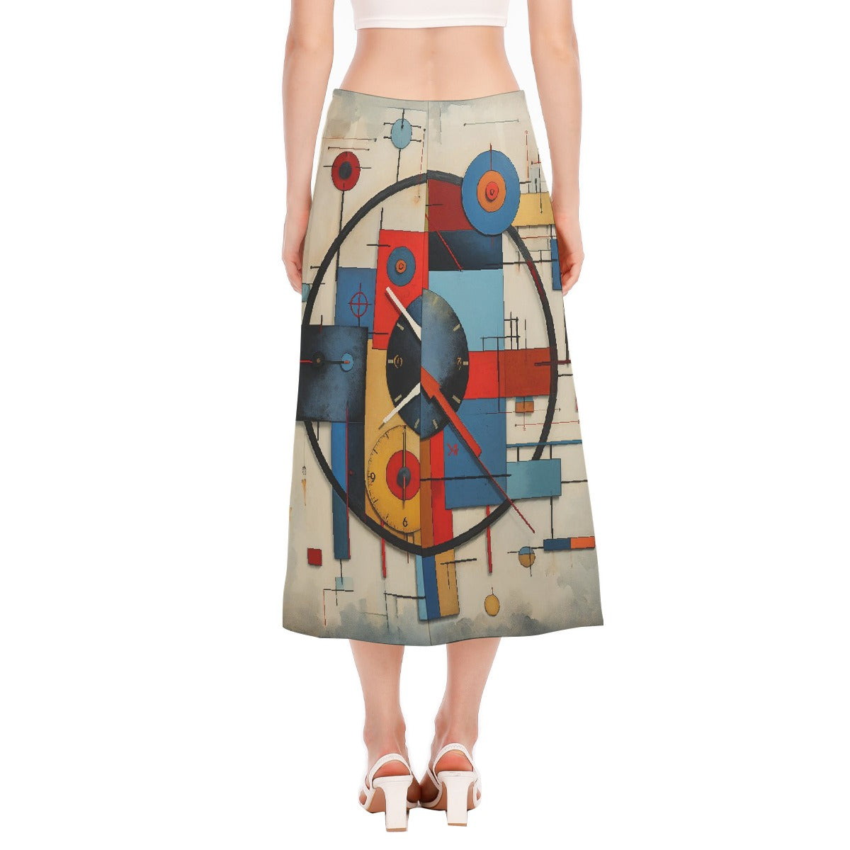 All-Over Print Women's High Slit Long Skirt