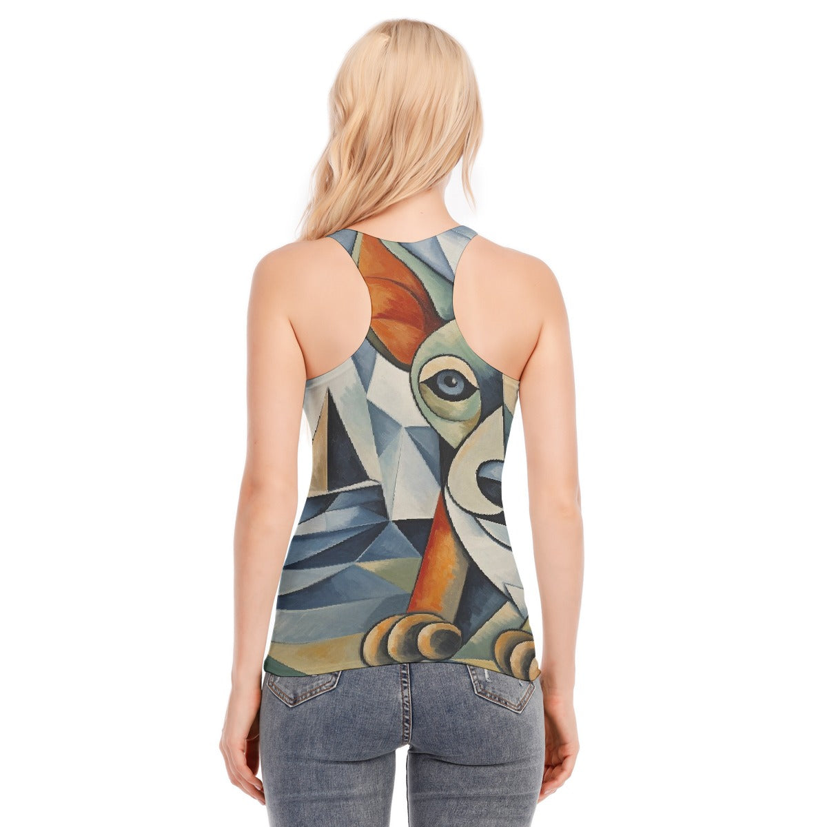 All-Over Print Women's Racer Vest | 190GSM Cotton