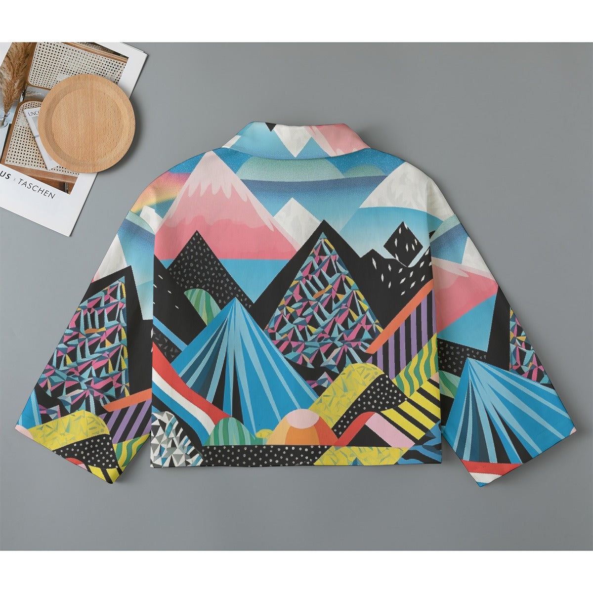 All-Over Print Women's Cropped Jacket | 245GSM Cotton