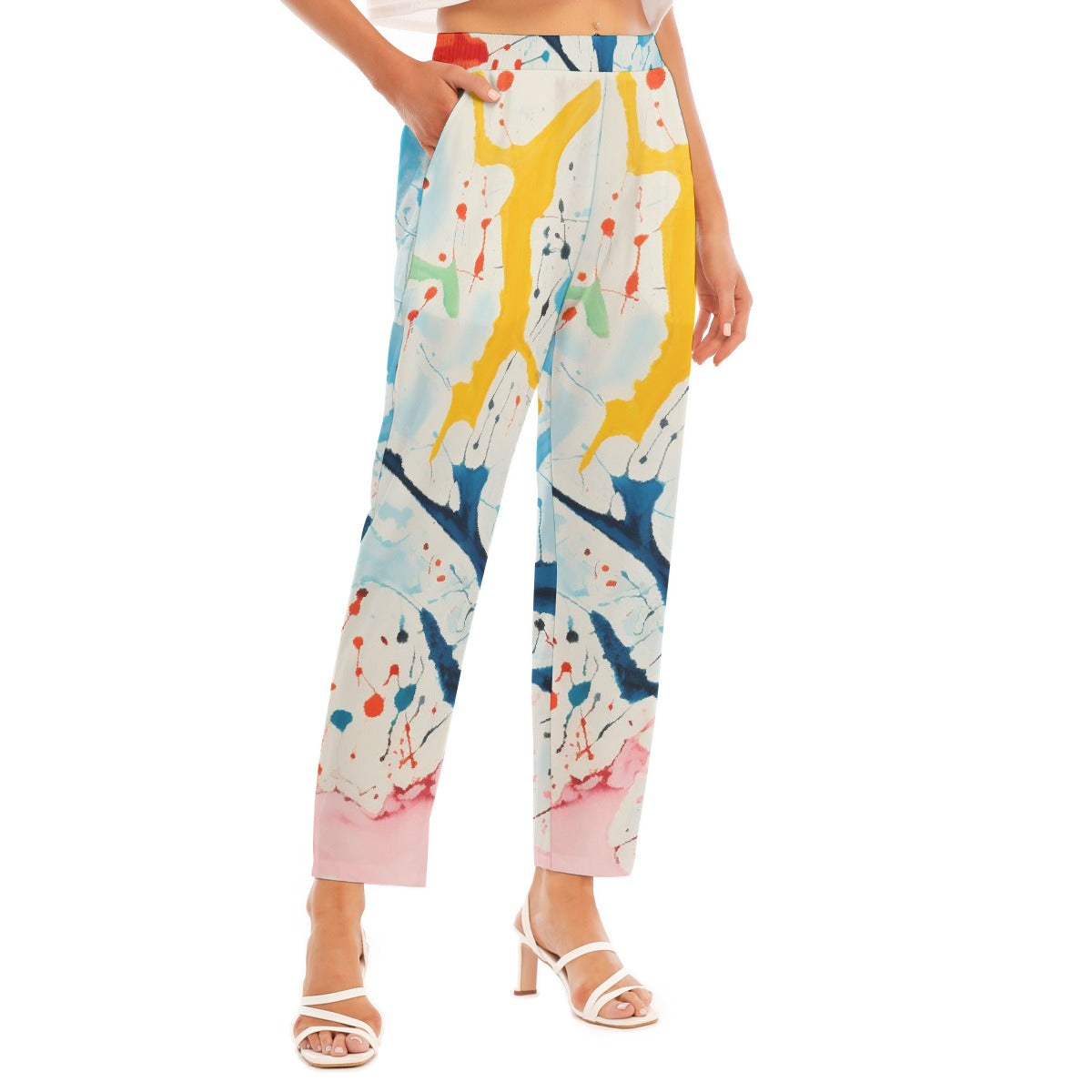 All-Over Print Women's Loose Straight-leg Pants