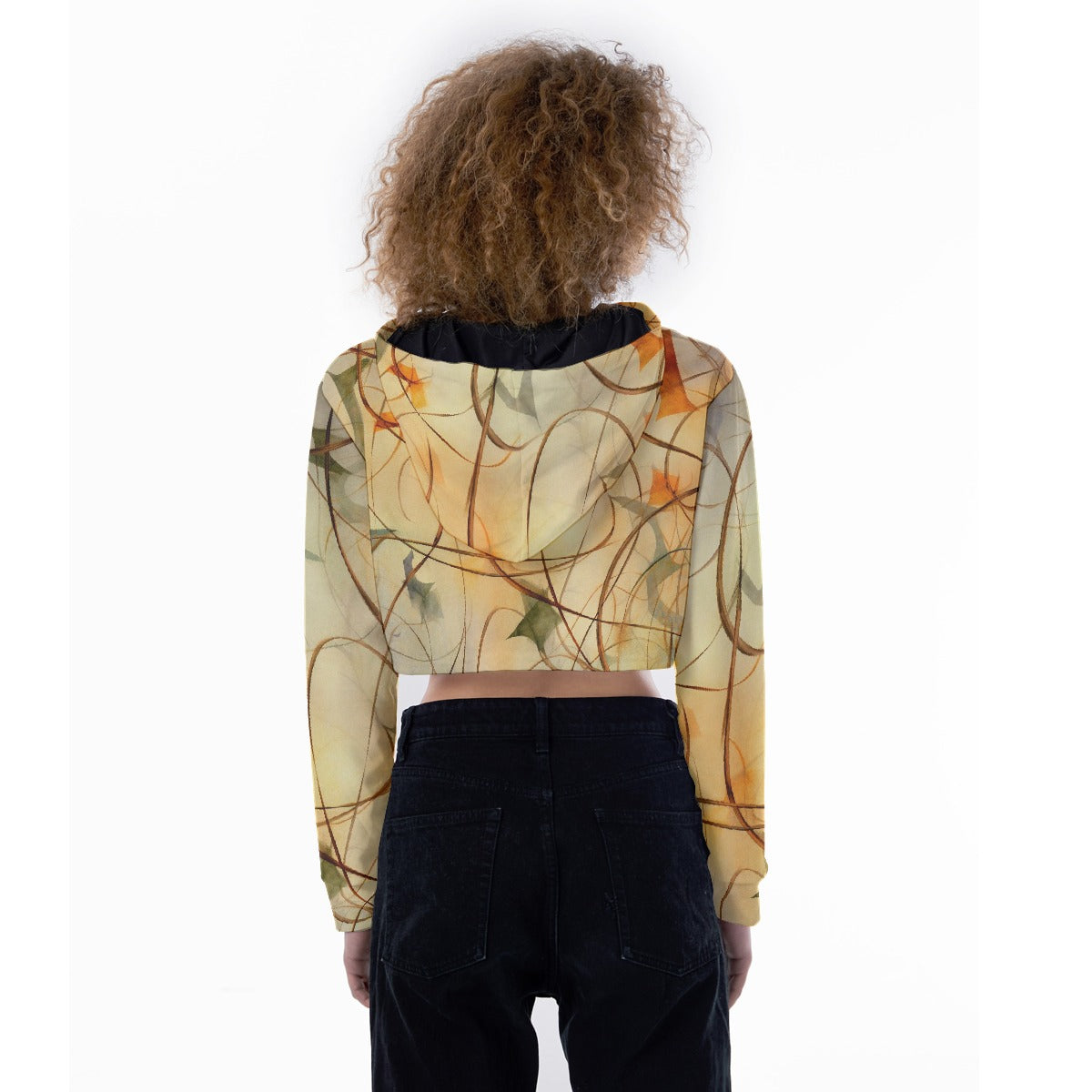 All-Over Print Women's Crop Top Hoodie