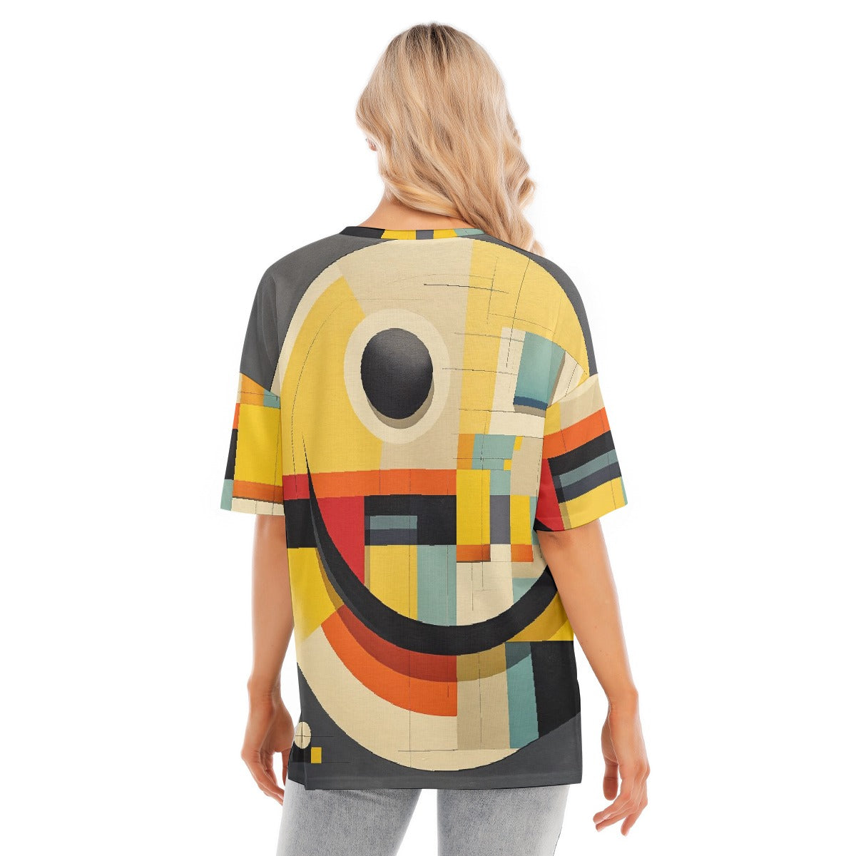 All-Over Print Women's Short Sleeves T-shirt With Hem Split
