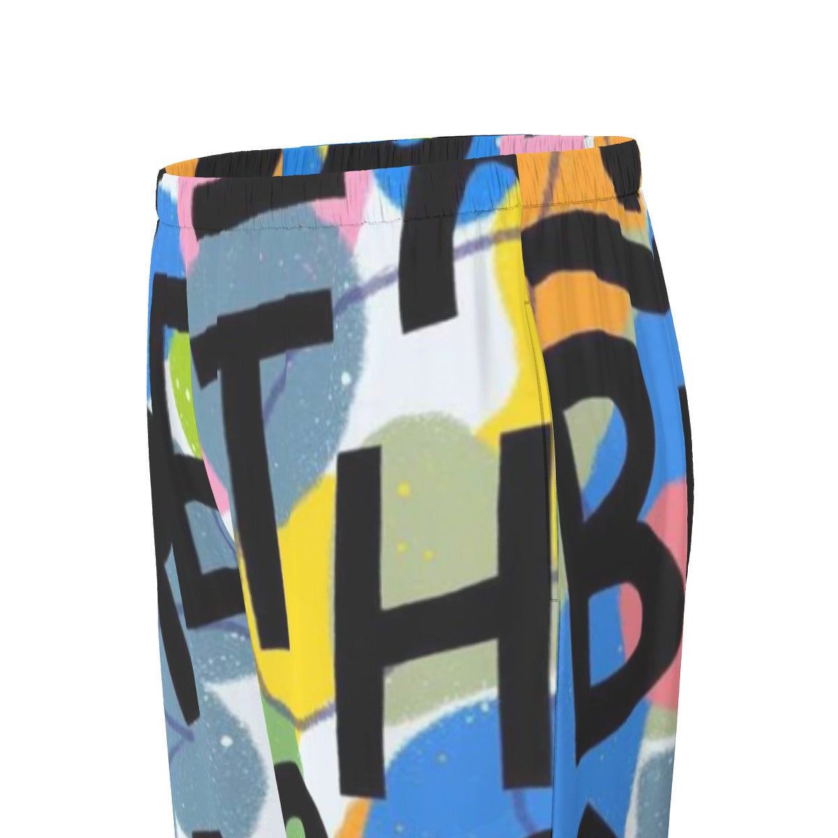 All-Over Print Women's Long Sleeve Pajama Set With Black Contrast Piping