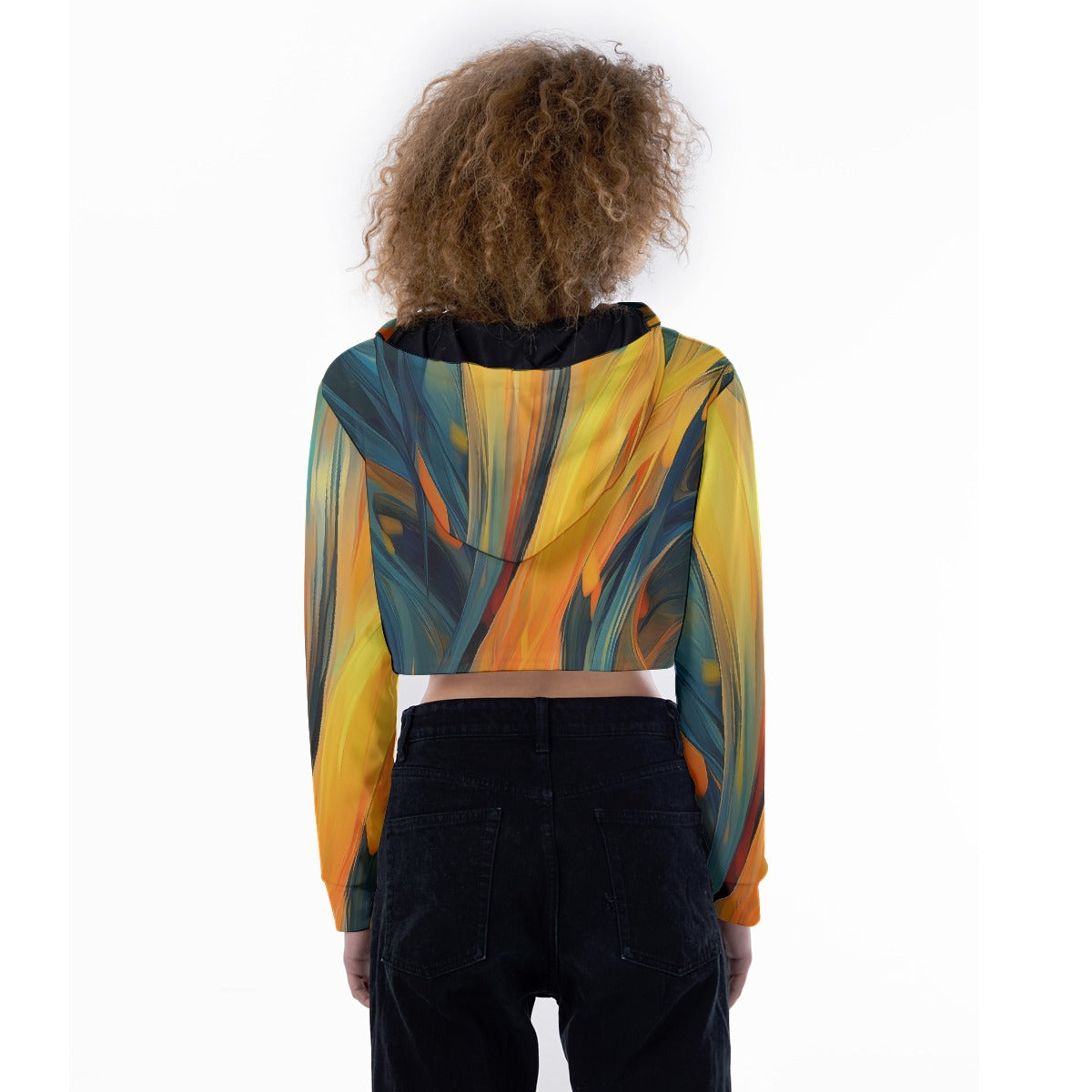 All-Over Print Women's Crop Top Hoodie