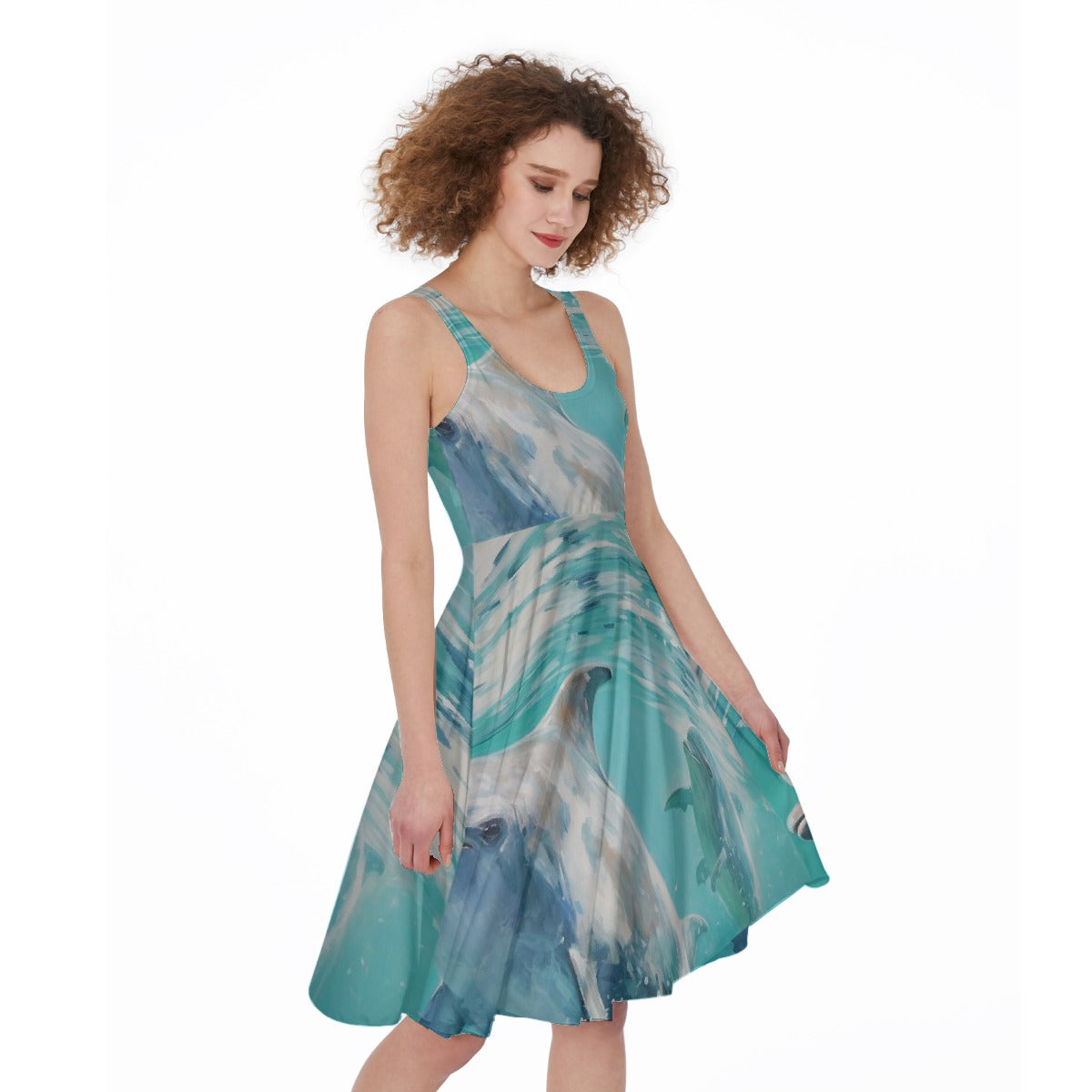 All-Over Print Women's Sleeveless Dress