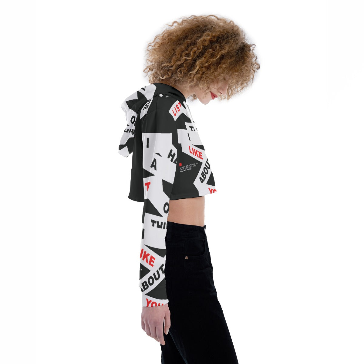 All-Over Print Women's Crop Top Hoodie