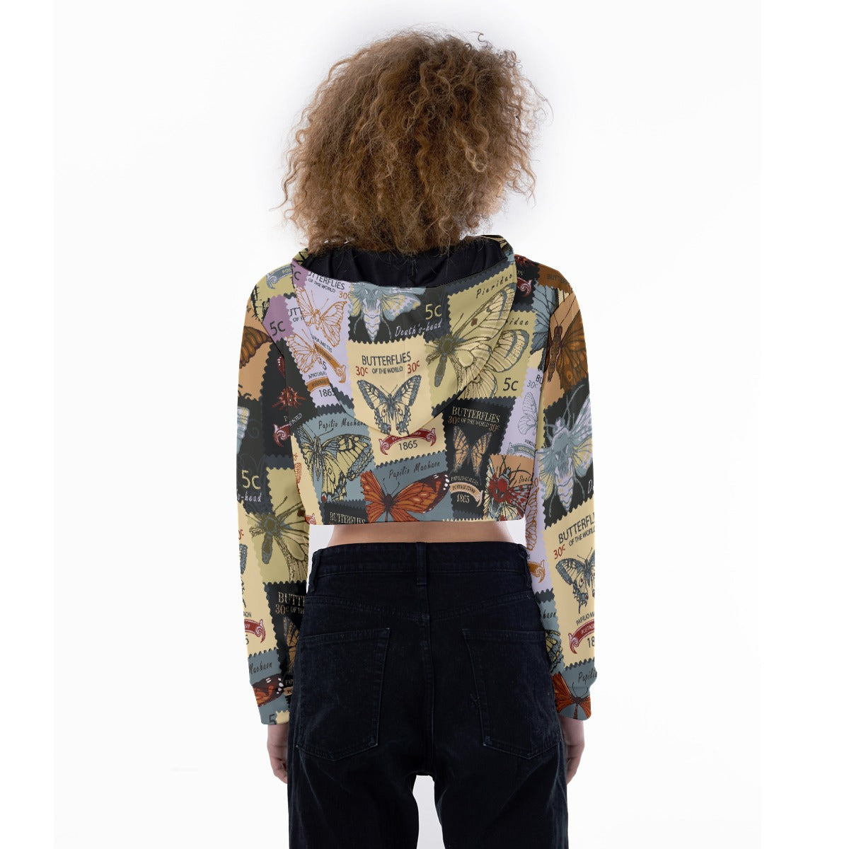 All-Over Print Women's Crop Top Hoodie