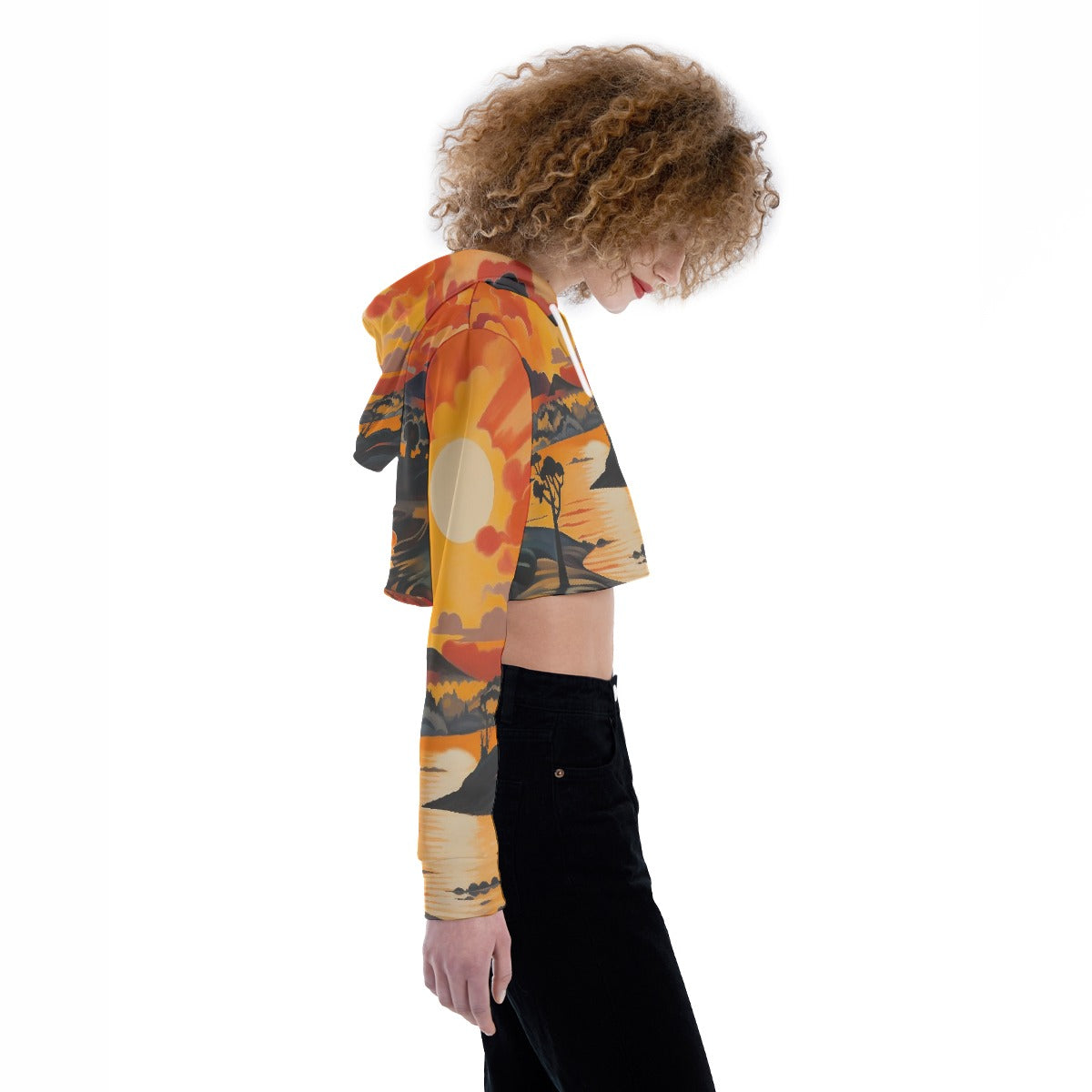 All-Over Print Women's Crop Top Hoodie