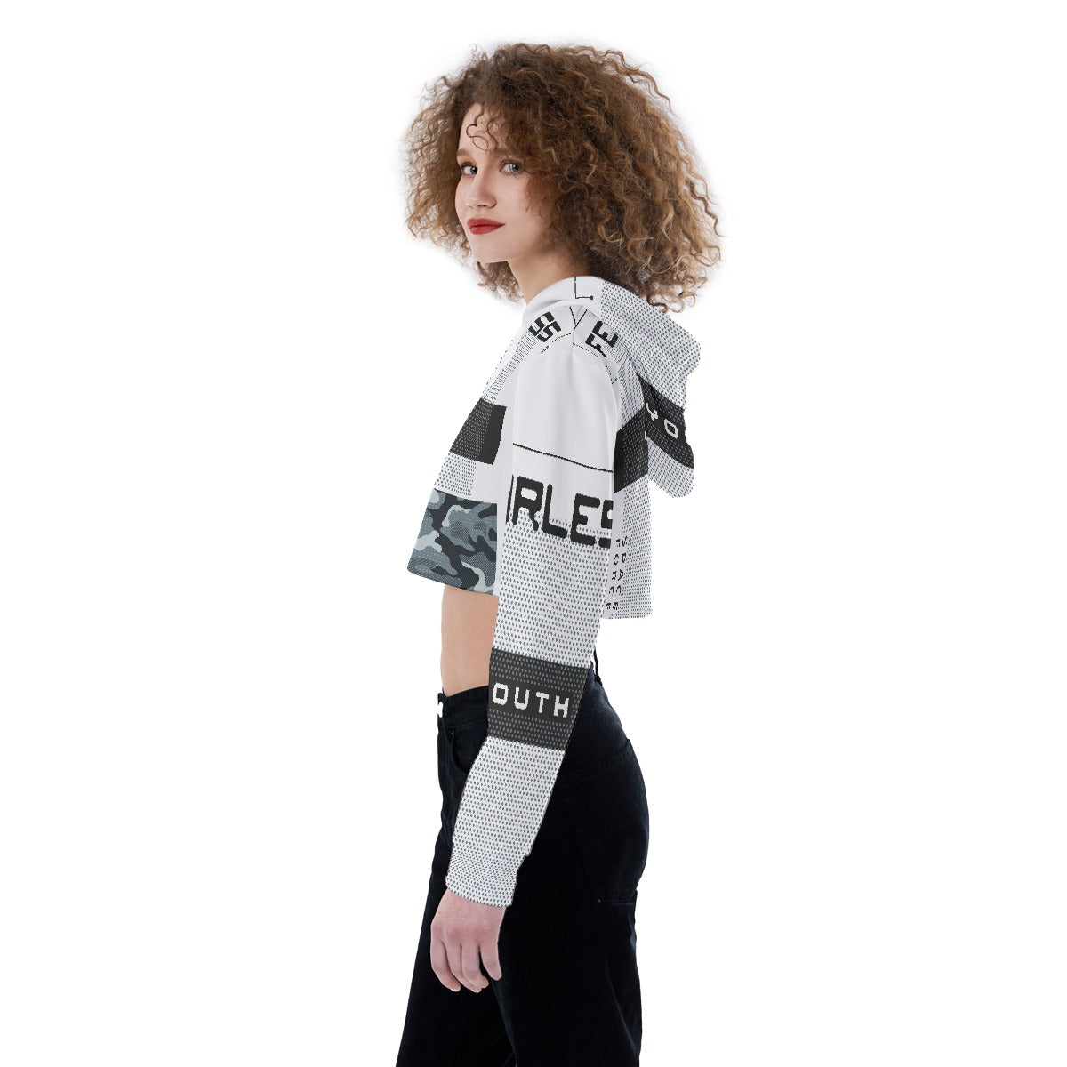 All-Over Print Women's Crop Top Hoodie