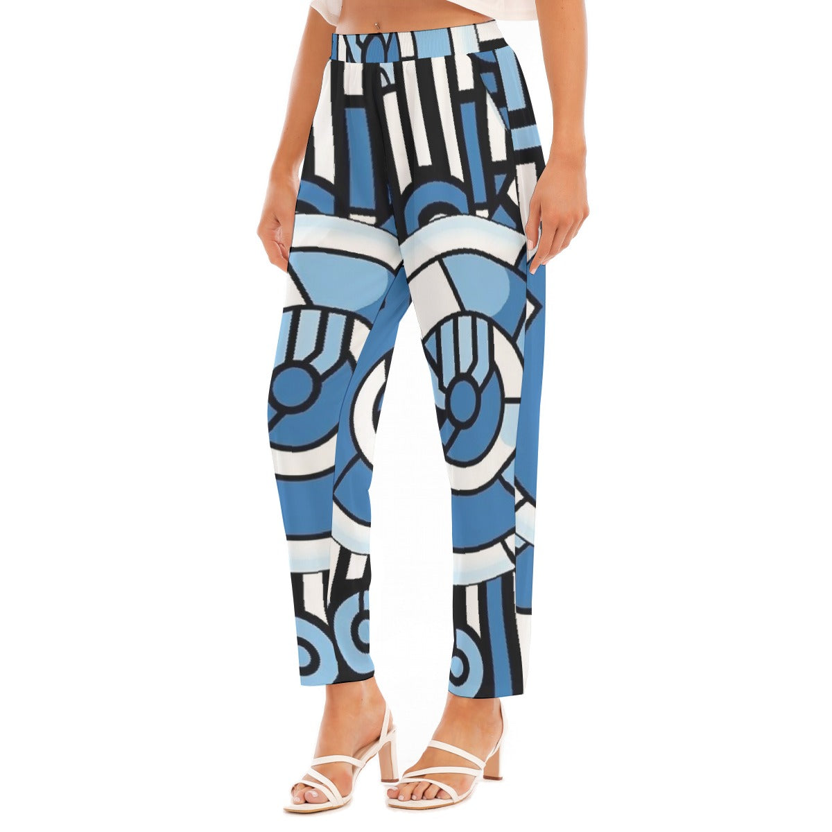All-Over Print Women's Loose Straight-leg Pants