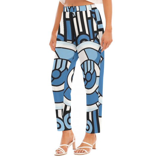 All-Over Print Women's Loose Straight-leg Pants
