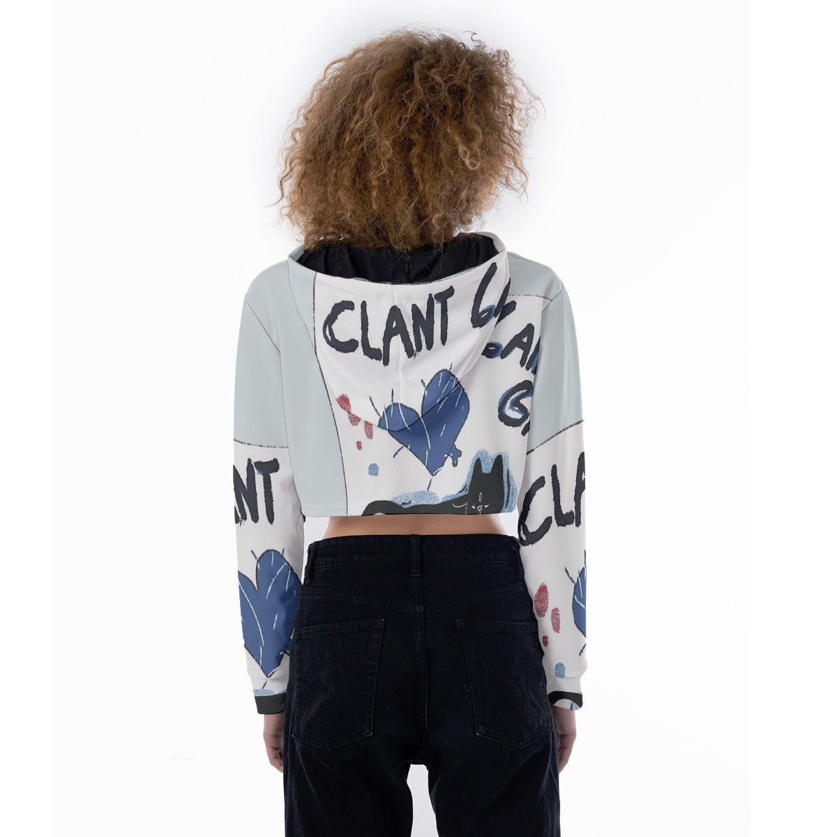 All-Over Print Women's Crop Top Hoodie
